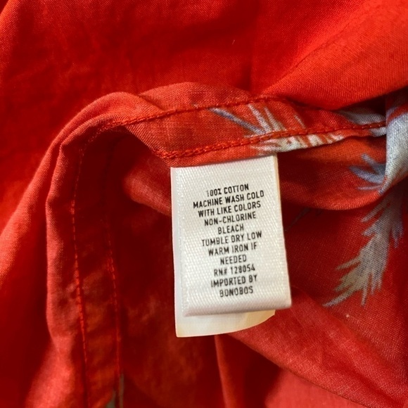 Red Palm Tree Print Men's Shirt - Picture 6 of 6